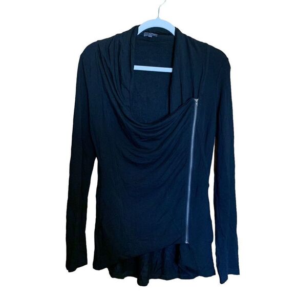 Market Spruce Jackets & Blazers - Market & Spruce Womens Size Small Black Zipper Sweater Long Sleeve Jacket